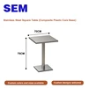 Table carrée en acier inoxydable (base à noyau composite en plastique)