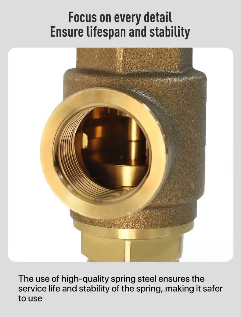 Brass Safety Valves Spring Loaded Safety Valves Adjustable Pressure