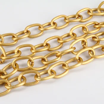 BCL1206 Popular Jewelry Supplies Chunky Gold Plated Aluminium Alloy O oval Shape Curb Link Chains