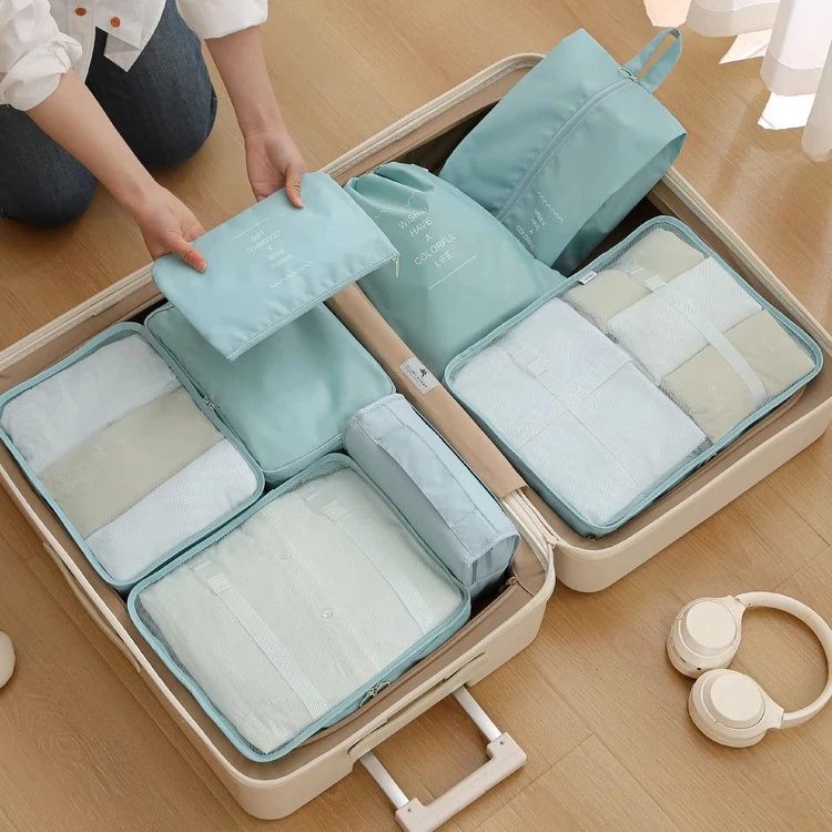 Customized Logo Organizer Travel Package Cloth Storage Bag Oxford Cloth Clothing Storage Moving Bags for Travel Set