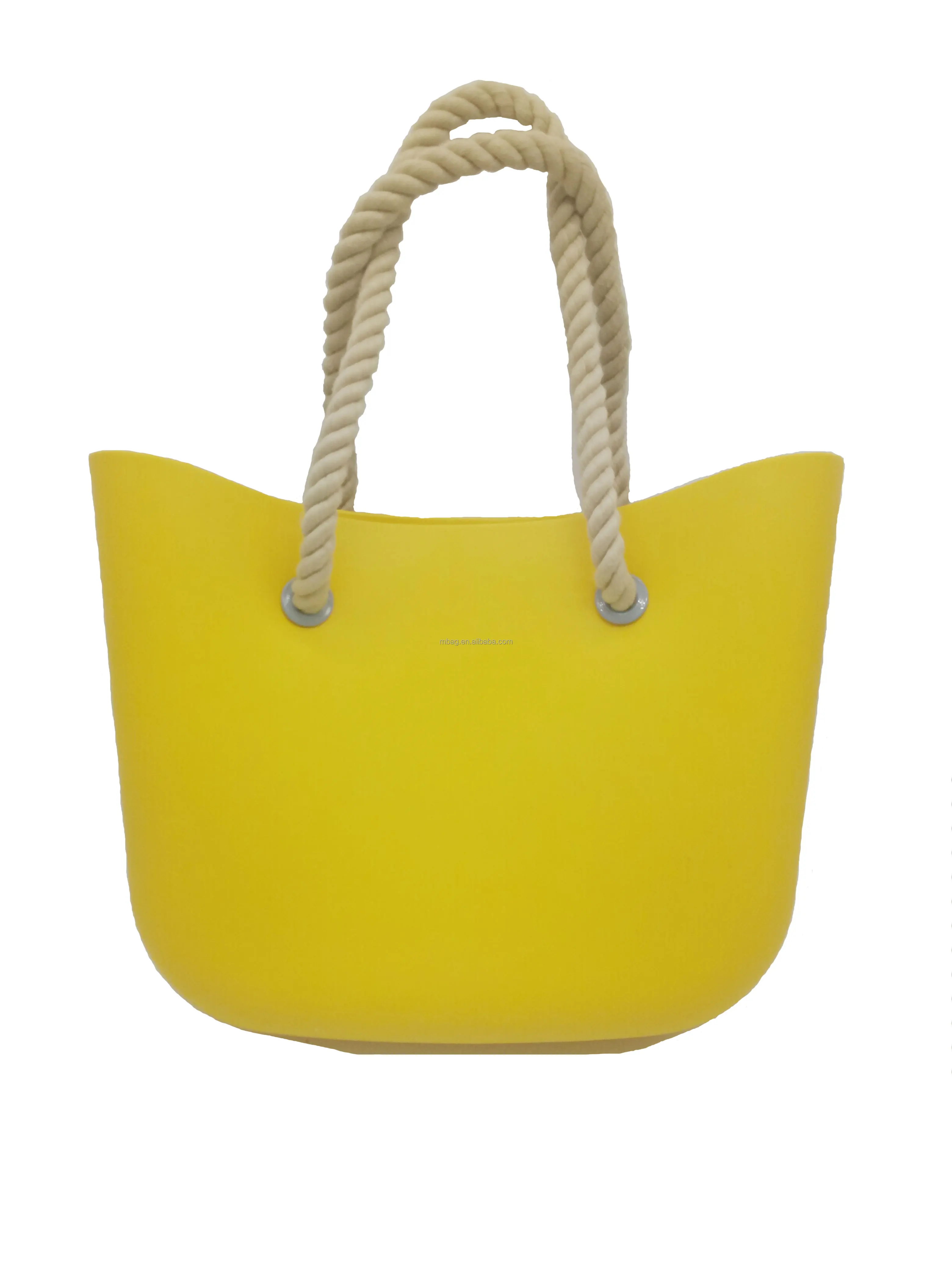 Wholesale EVA Rubber Handbag with PU Handles Durable Tote