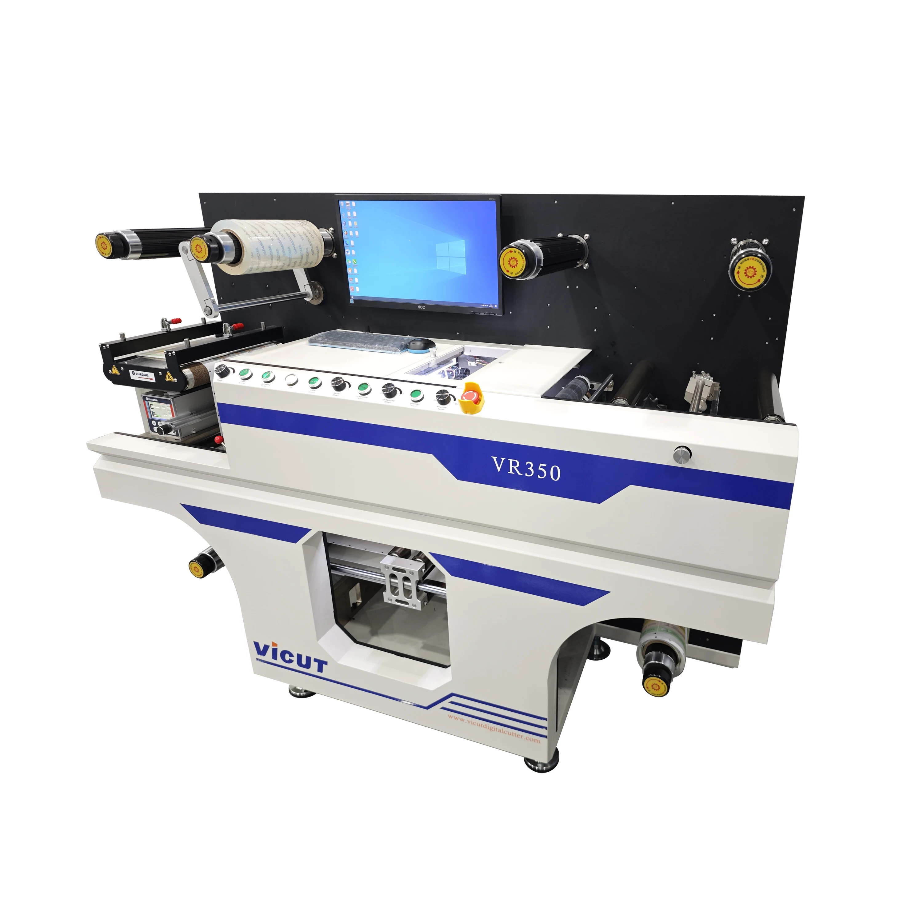 VR350 Automatic Roll to Roll Digital Label Die Cutter Machine Label Sticker Cutting Machine Label Finisher