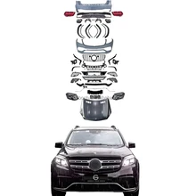 Car Accessories for Benz X166 GL GL350 GL450 GL550 GL500 Upgrade 16+ GLS63 AMG Car Bumper Headlights Engine Bonnet Bodykit