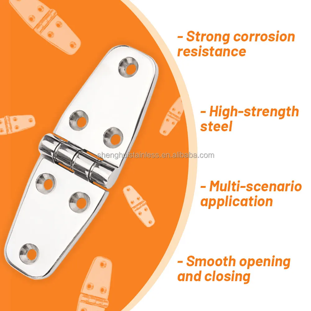 Accessoires pour voilier, quincaillerie marine, charnière polie en acier inoxydable 316ss pour porte de bateau