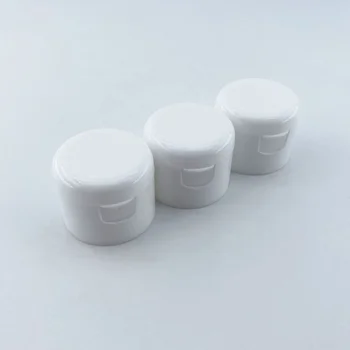 Source Wholesale 28/410 Colorful Cover Skin Care Packaging Snap Top Cap PP Plastic 28mm Glossy Round Flip Cap