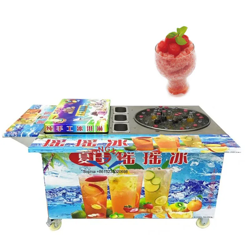 Thai Cola & Sprite Smoothie Maker Machine Trolley Ice Cream & Smoothie Machine with Motor Core Components
