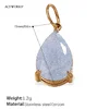 Pj469lbg blue zirconium gold pendant