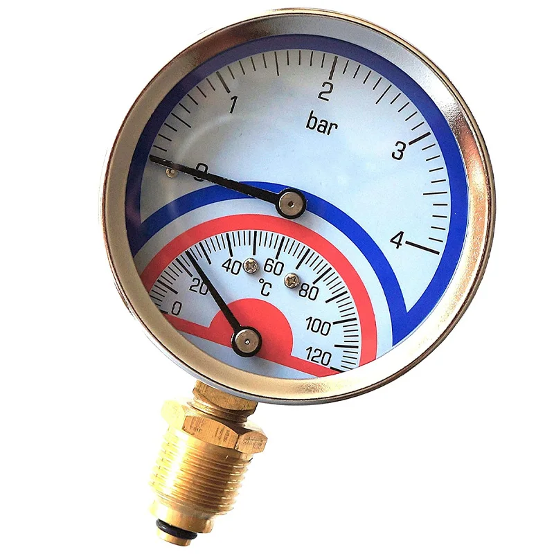 2 жидкостные манометры. Температурный манометр 0-120гр. Манометр с датчиком температуры. Манометр для жидкости. Температурный датчик с манометром.