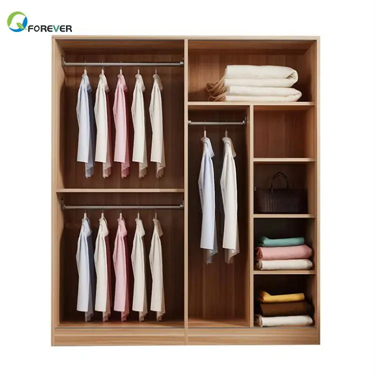 Sliding Door Wardrobe Simple Modern Panel Wardrobe Storage Cabinet