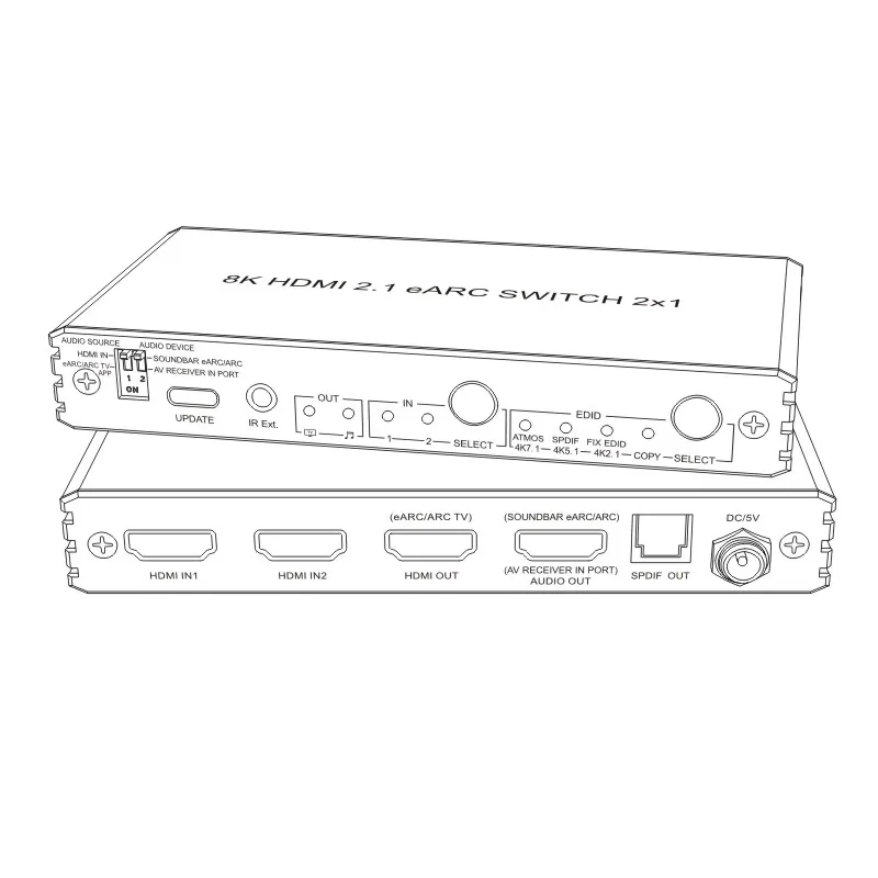 2X1 Switch 4k@120hz Great Prosperity SW21H21A-EO