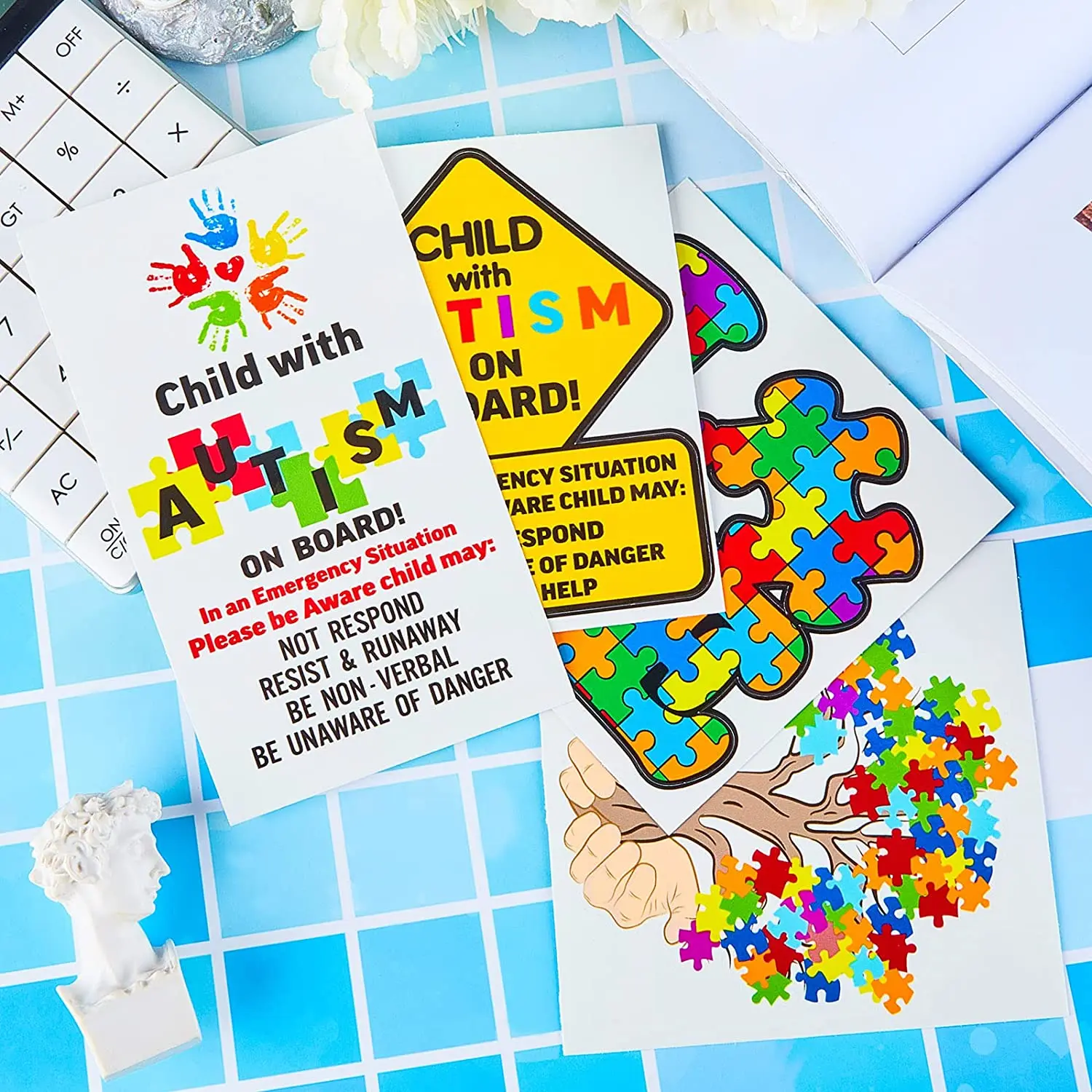 Autistic Occupant Sticker Autistic Occupant in Vehicle Stickers - Awareness & Support