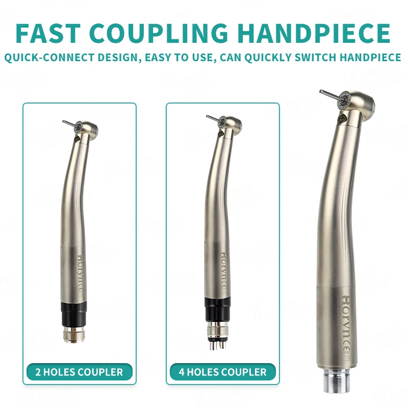 Dental High-Speed Handpiece - Push Button, 2/4 Hole, Fits NSK/PANA, 7 Colors, 400,000 RPM