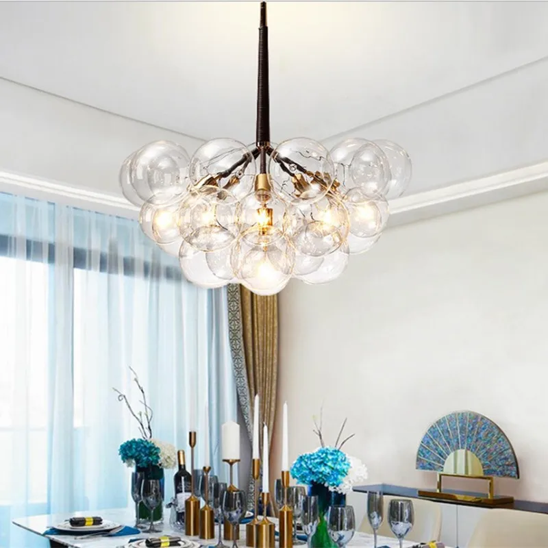 Modern Fashion Designer 12 Bubble Glass Chandelier Fixture Nordic ...