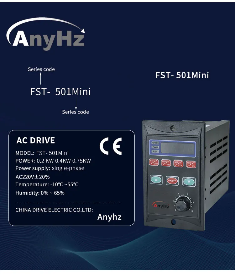 High Performance 0 75kw Vfd Single Phase 220v Input Frequency Converter Ac Motor 0 4kw 0 2kw