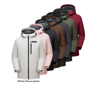 2026 Unisex Waterproof Warm Fleece Man Jacket Winter Comfortable Windbreaker Jacket logo Customize Jacket for Women