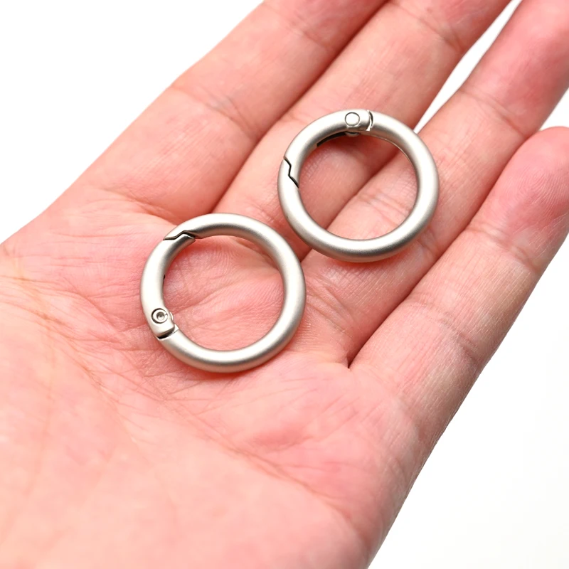 Fubuuf 50 Pezzi Mini Moschettone Rotondo 24mm Anello Molla In - Foto 7