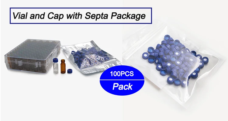 Hplc Gc-ms Headspace Autosampler Vial Seal Screw Cap Closure Silicone ...