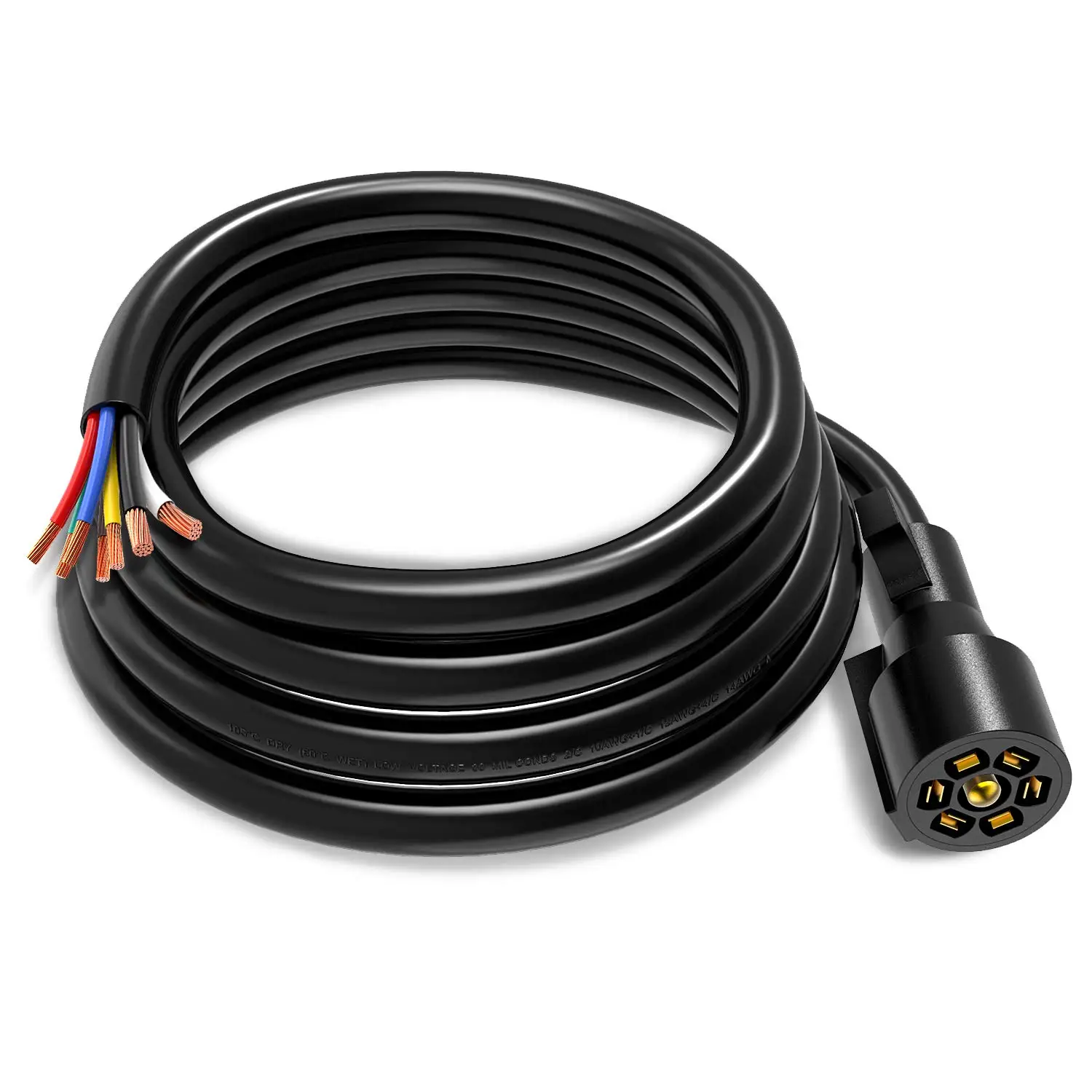 7-сторонний встроенный штекер для прицепа 8 футов сверхмощный 7-контактный разъем кабельный жгут RV Truck