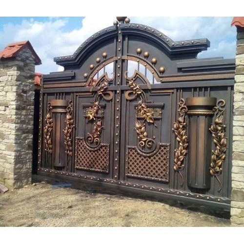 Residential/Courtyard Entrance Doors with Automatic Intelligent Operators,Main Gate Trellis Designs Driveway Gates
