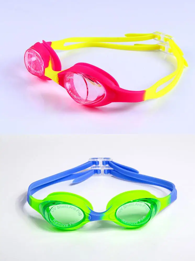Детские HD очки для плавания с затычками для ушей, противотуманные, с защитой от ультрафиолета, детские очки для плавания