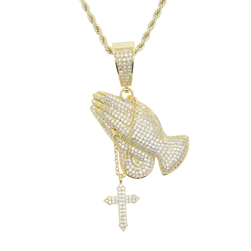 Ciondolo Hip Hop Croce Ghiacciato Per Lei, Ciondolo - Foto 6