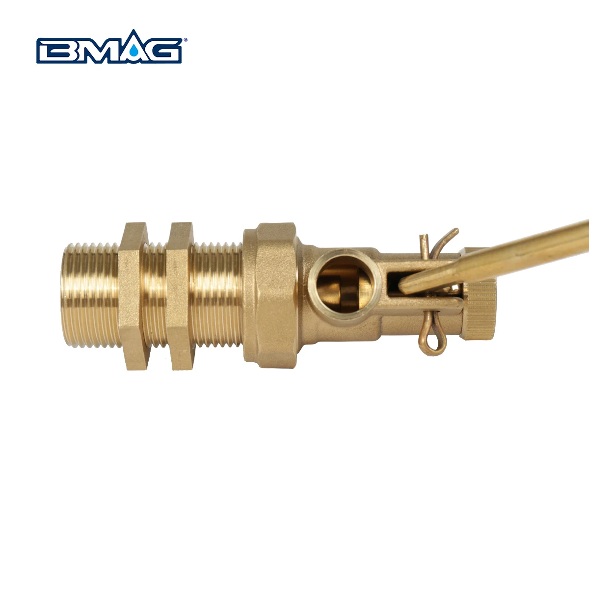 BMAG 1/2"-2" Male Thread Brass Ball Floating Valve Copper Cistern Flexible Rod Water Tank Brass Float Ball Valve
