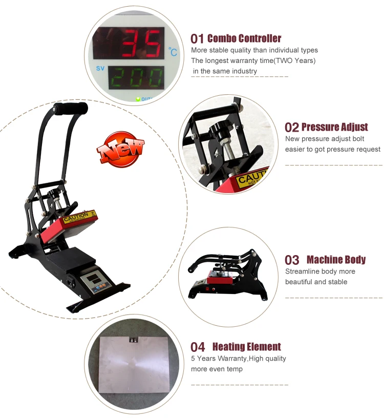 Hot Portable Mini Hand Operated Sticker Label Clothes Printing Heat Seal Press Transfer Machine