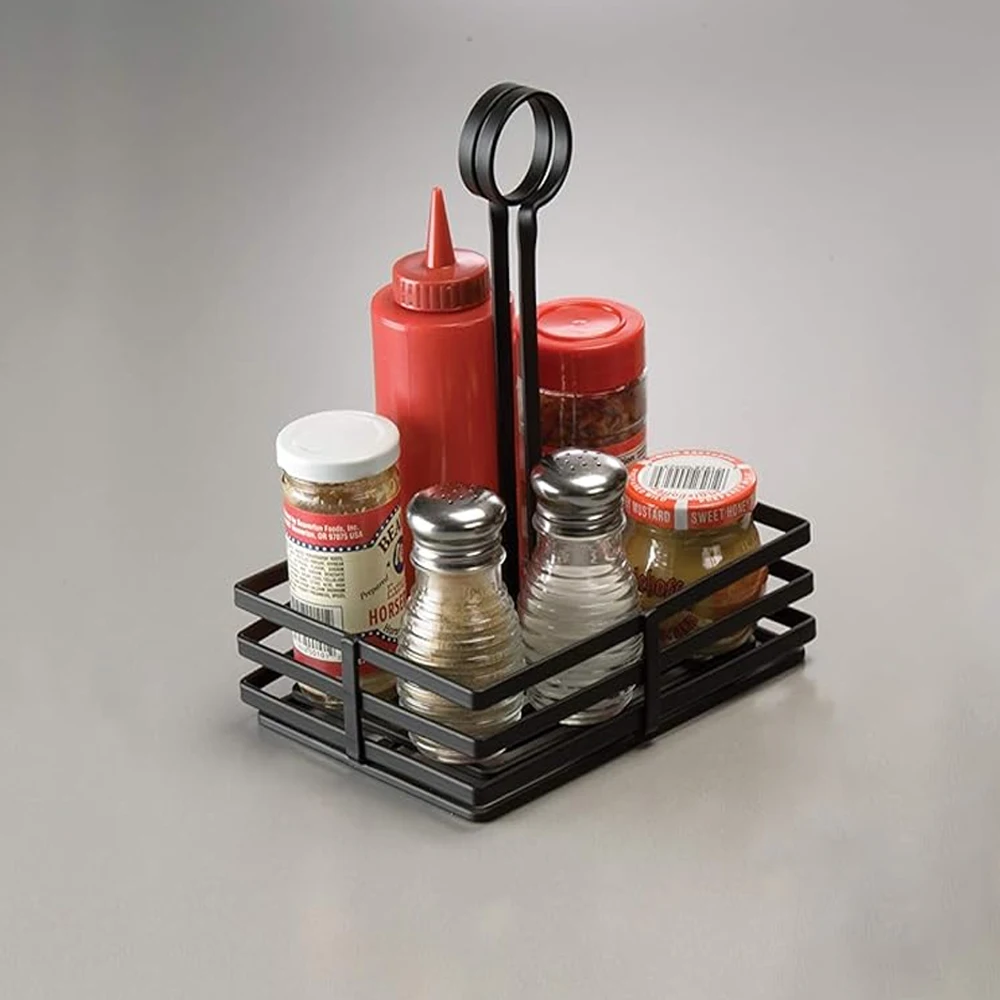 Wire Condiment Caddy Durable Stylish Storage Solution