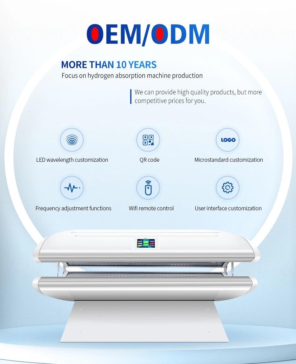 OEM Med Spa Whole Body Contouring 635nm 660nm 810nm 850nm Red Light Capsule Infrared LED Red Light Therapy Bed