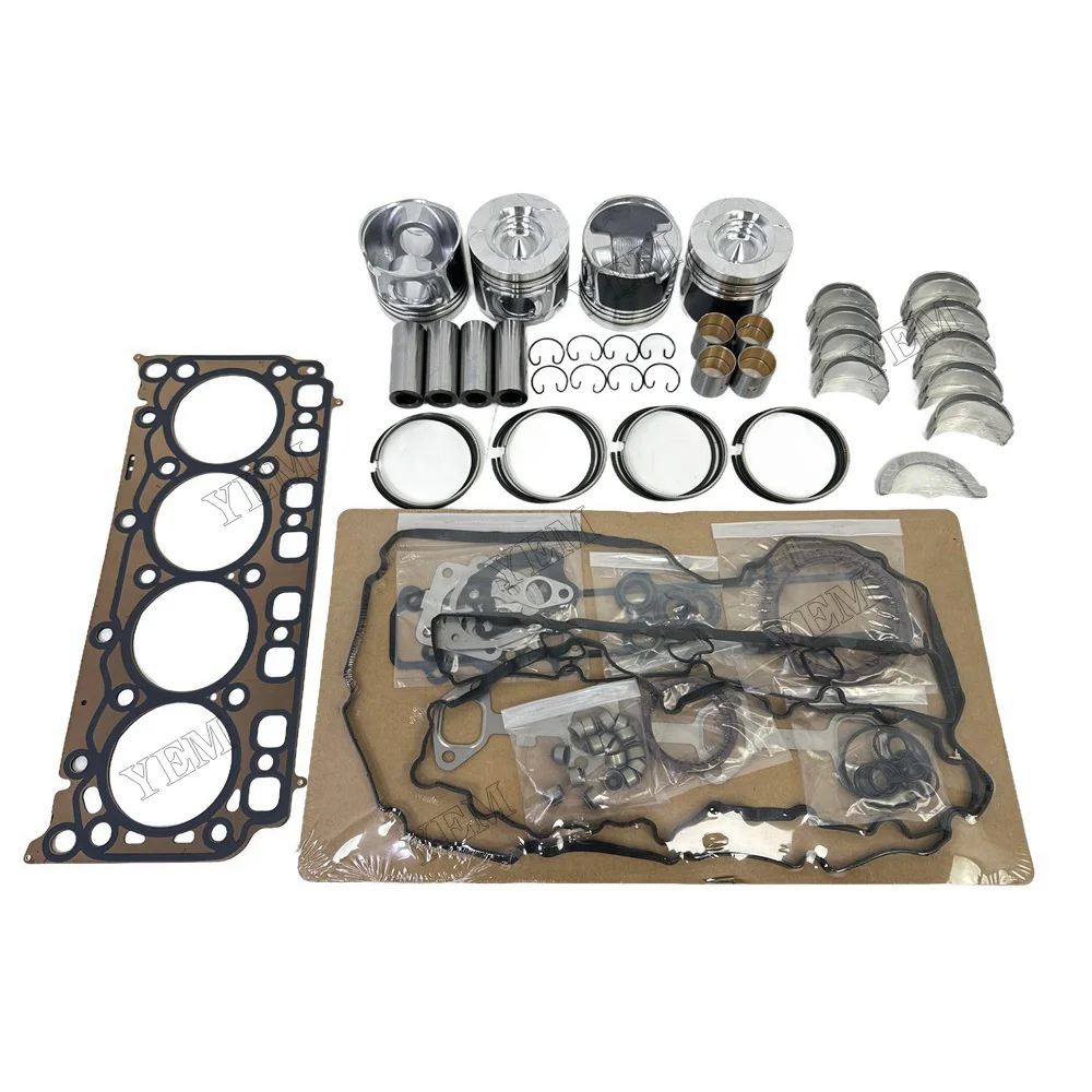 Overhaul Gasket Kit With Cylinder Gaskets Piston Rings Bearings Suitable for Doosan / for Develon D24 Universal Engine Parts 4