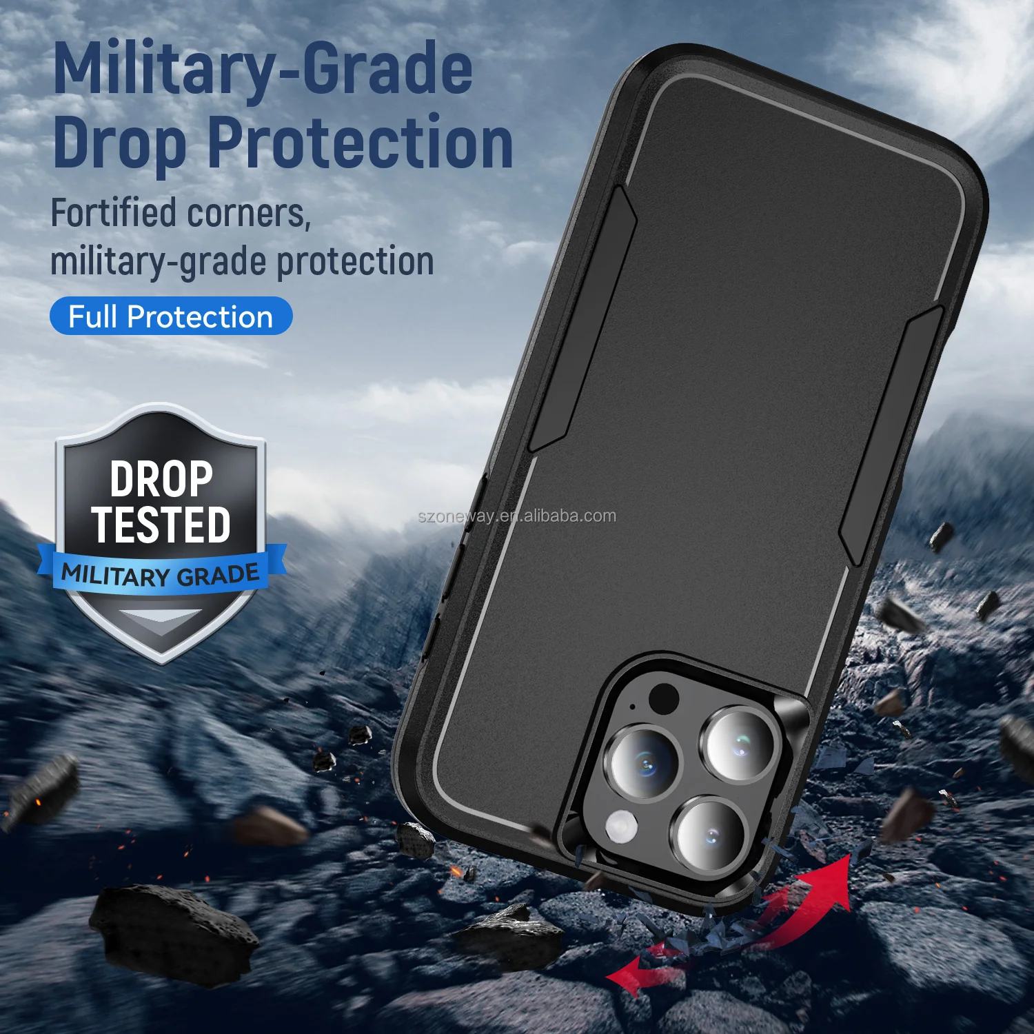 OMEVE Tough Armor Case for iPhone 16 Pro Max 15 Plus 14 Pro 13 12 11 ...