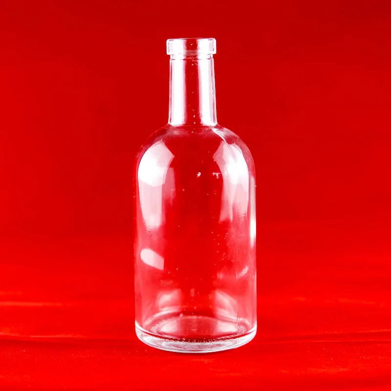200ml 375ml 500ml  750ml Clear Empty Olso Vodka Liquor Gin Rum Tequila Whisky Spirit Wine Bottle for Liquor With Cork