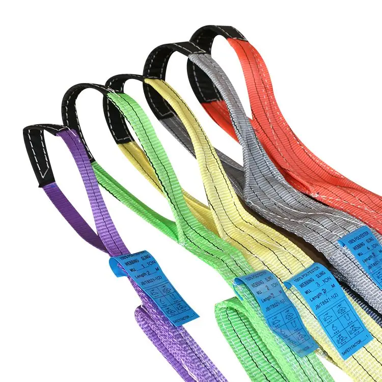 High Strength 3ton Flat bing Sling 100polyester Heavy Duty bing