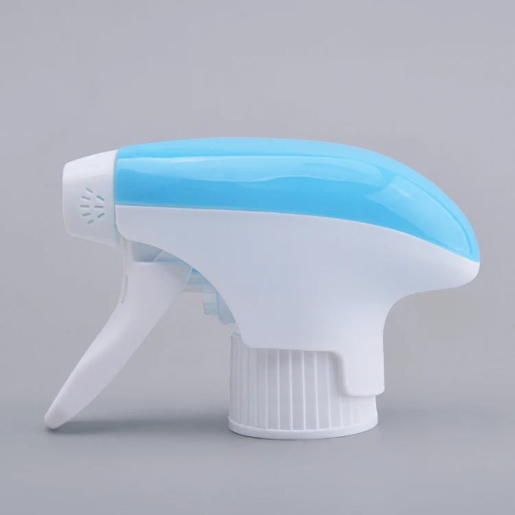 T3332 Free Sample Chemical Resistant Blue White Dual-shell Design 28/410 28/400 Ratchet Foam Nozzle Trigger Sprayer for Detergent Chemical