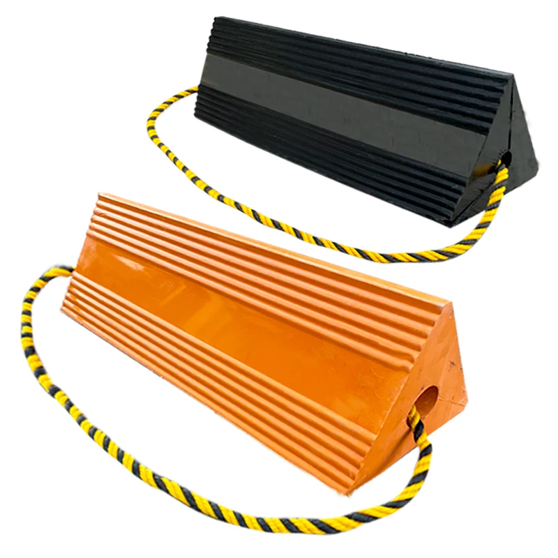 Oransje rød hjulstopp fra fabrikk, ny design dekkbumper av solid gummi, parkeringsstopp for motorsykkel, fly, trailer