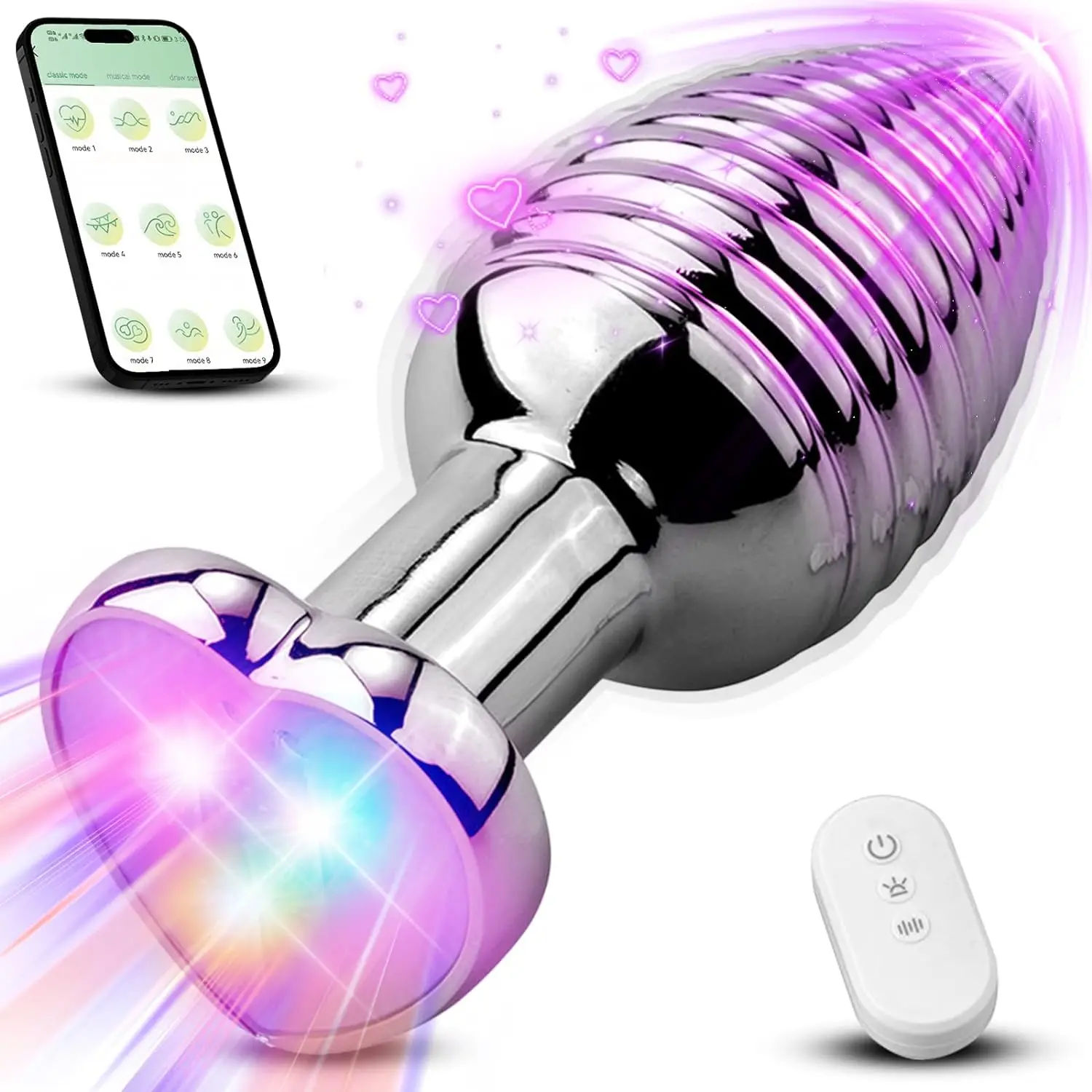 Vibrating Butt Plug Light up