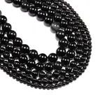 1strand/lot 4/6/8/10/12 mm Natural Black Obsidian Stone Beads Round Loose Spacer Bead For Jewelry Making Findings DIY Bracelet