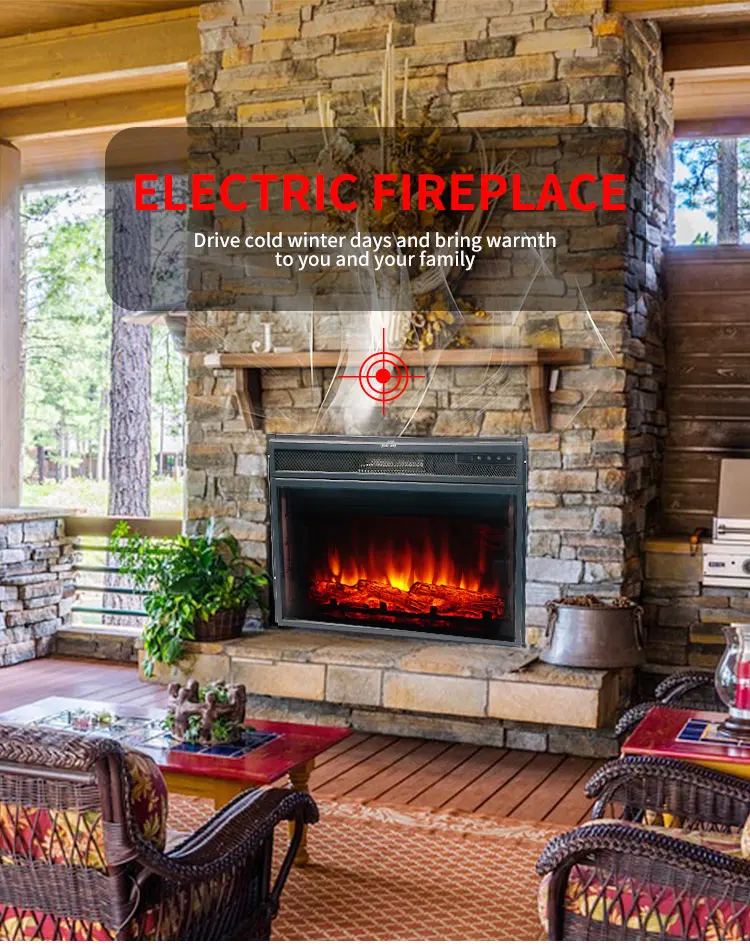 Electric Fireplace, 2000W, Metal - detail 6