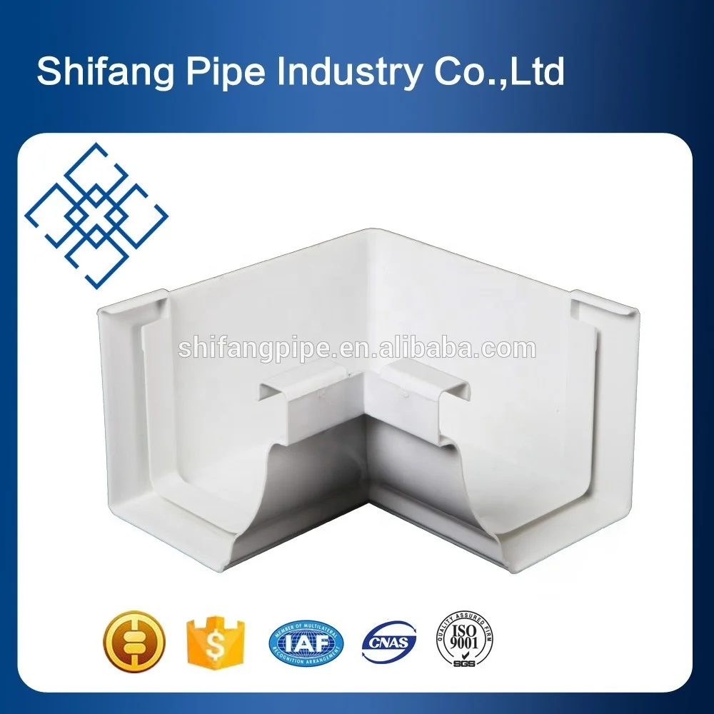Hot Sale House Drainage Channel Plastic Extrusion Roof Gutter Philippines White Brown Grey Color Pvc Gutter 3 Meter
