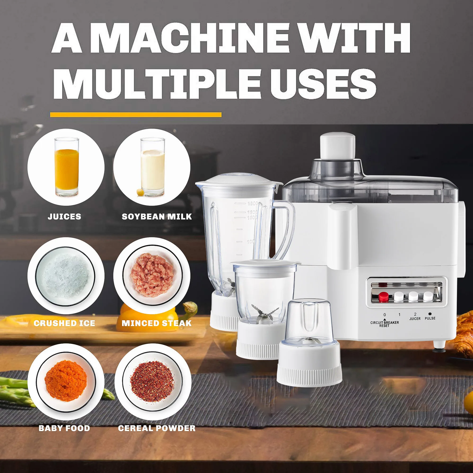 Quality Blender for Smoothies Electric Blender Mixer Grinder Machine Blender and Food Processor