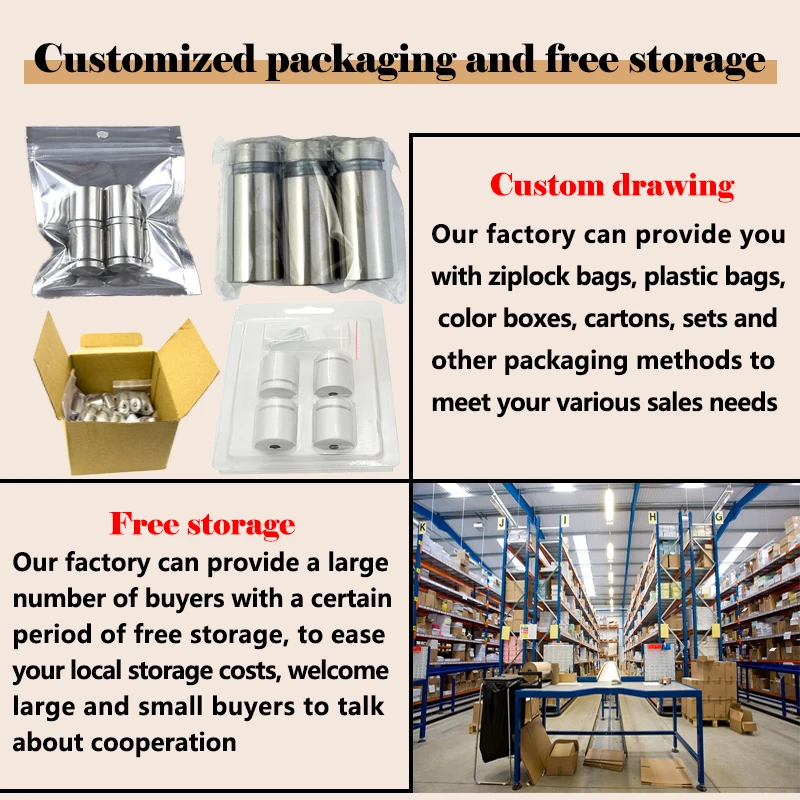2025 New Creative Design Electroplated Fasteners Titanium Stainless Steel Acrylic Sign Standoff Screw Spacer for Display Card