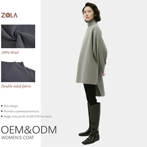 Customized Solid Wool Coat for Women Pullover Warm Winter Casual Outerwear Breathable Design