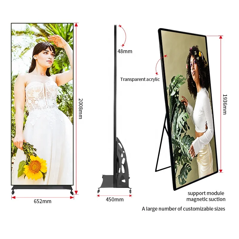 P1.86 Standing Signage Led Sign 640*1920mm Xx.video.xx  Commercial Led Screen