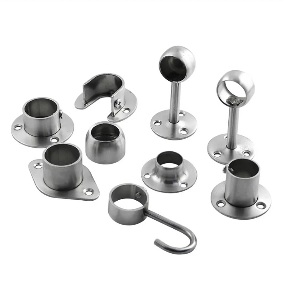 Supporti per asta armadio in acciaio inox, 2 pezzi. Robusti