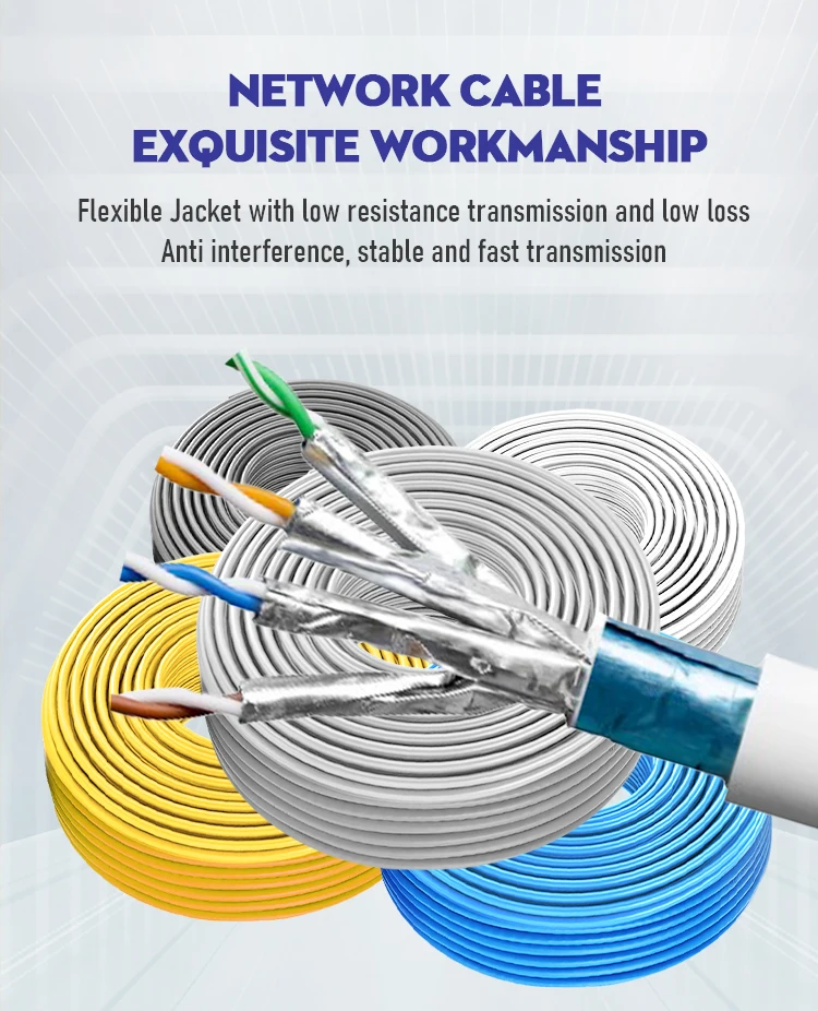 Ethernet Cable Cat5e Cat6 C6a Utp 1,3,5,10m Blue Bend Insensitive Solid ...