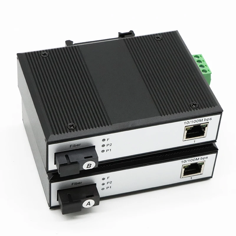 Byxgd Industrial Fiber Optic Transceiver Railtype Singlemode Dualfiber Sc Interface Ip40