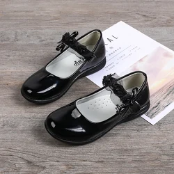 Новый дизайн мягкая резиновая детская школьная обувь принцессы кожаная для