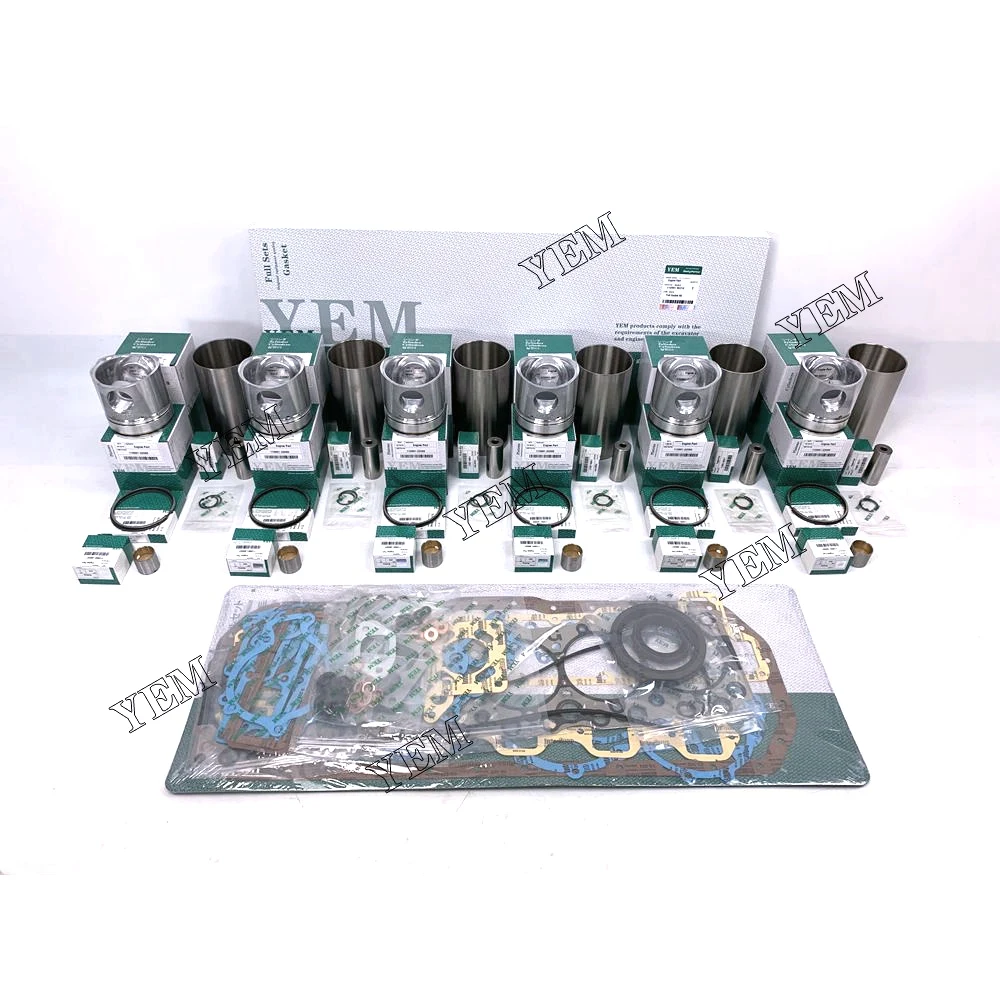 S6D170-1D-T Repair Overhaul Kit With Head Gasket Set Piston Rings Liner Kit for Graders Engine
