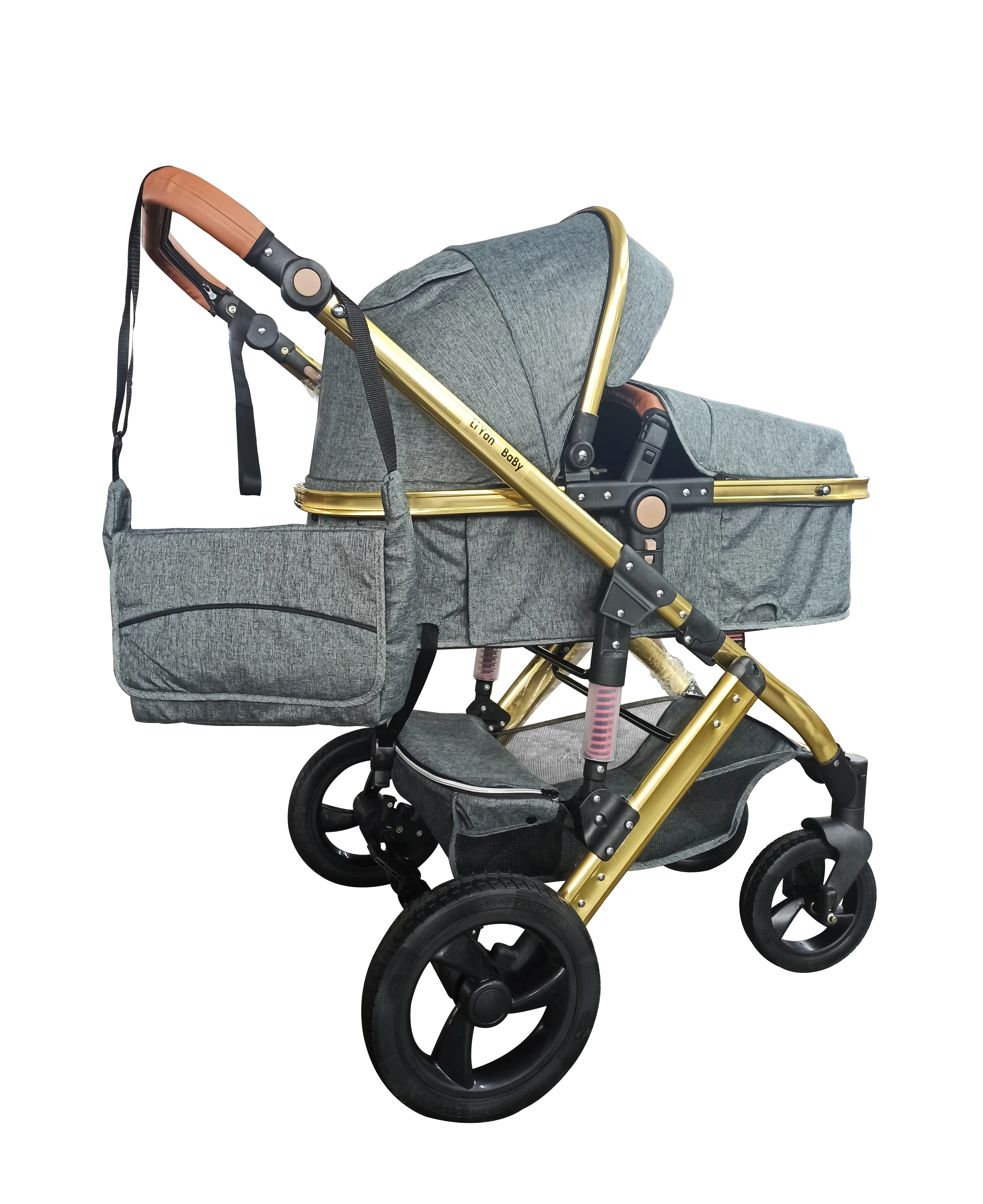 Russland und Ukraine Leder-Kinderwagen / Kinderwagen Online Kaufen / Deluxe  Baby-Trolley-Stuhl