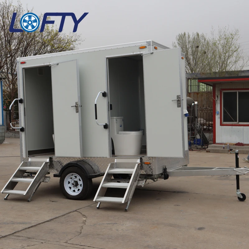 Portable Prefab Rent Outdoor Restroom Trailer Mobile Toilet Portable Restroom Shower Toilet Trailer for Sale
